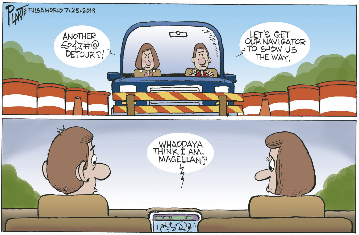 Bruce Plante cartoon: Road detours